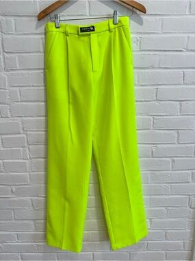 MISBHV europa Neon Green Yellow Trousers Pants Size 4 Women’s Small